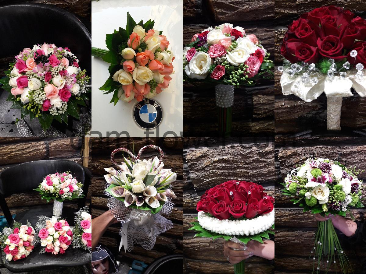 سفارش دسته گل عروس مصنوعی و طبیعی در تهران +  +