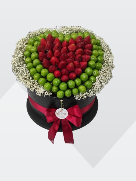 سفارش دسته گل و سبدگل تزئین شده با میوه +  +